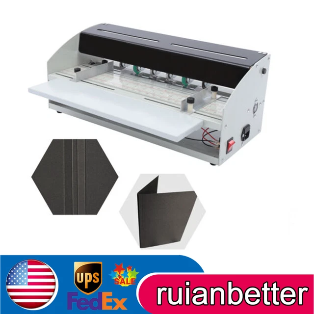3 in 1 Paper Creaser Electric Creasing Machine Scorer Perforator Cutter 110V