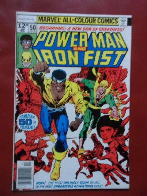 POWERMAN AND IRONFIST #50 - 1st IRON FIST reflected in Title - HIGH GRADE VF/NM