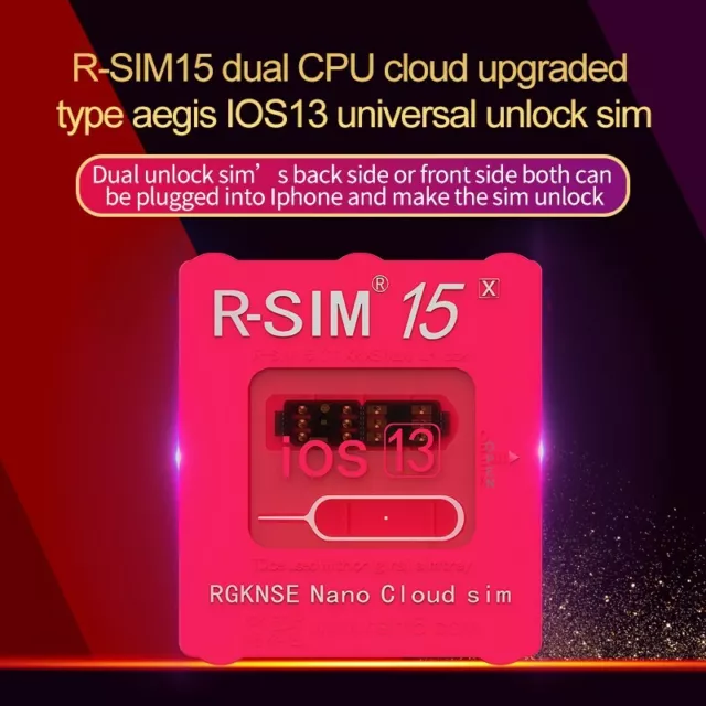 Upgrade RSIM-15 Nano Unlock Card for iPhone 11 Pro X XS Max 8 iOS 14.7 U9