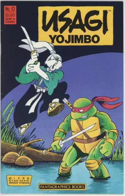 Usagi Yojimbo #10 (1987 Fantagraphics) - 7.0 FN/VF *1st Print* Leonardo TMNT