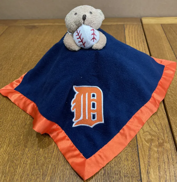 Lovey BABY FANATIC DETROIT TIGERS BEAR SECURITY BLANKET  Tigers Baby Satin