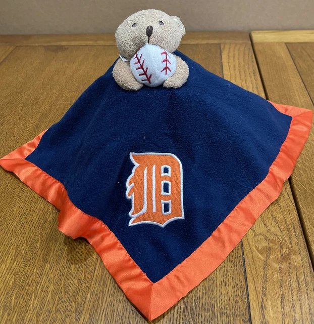 Lovey BABY FANATIC DETROIT TIGERS BEAR SECURITY BLANKET  Tigers Baby Satin