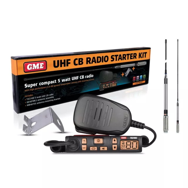 Gme Tx3100Vp Value Pack Including Tx3100 Uhf Radio, Ae4018K2 & Mb407Ss