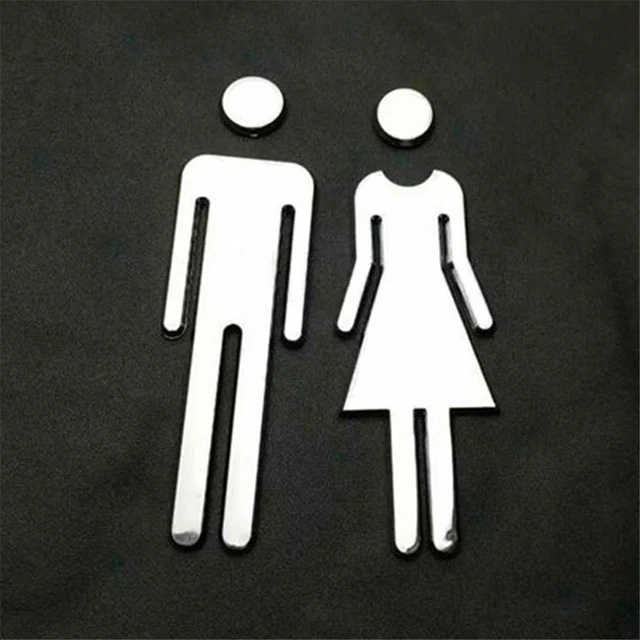 MEN&WOMAN WC DOOR Signs Decals Toilet Signs Restroom Washroom Signage ...