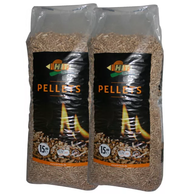 30 kg Holzpellets Nadelholz Pellet 2 x 15kg Ofenpellets Kleintierstreu Einstreu