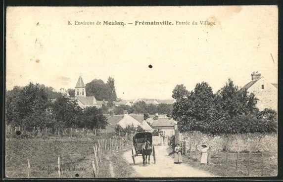 CPA Environs, Entrèe du Villages 1919