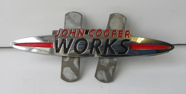 thumbnail image 2 of SMPS2012 MINI R52 JCW John Cooper Works Grille Badge – Genuine Metal, Bolt-On – Made In UK 2 of 5