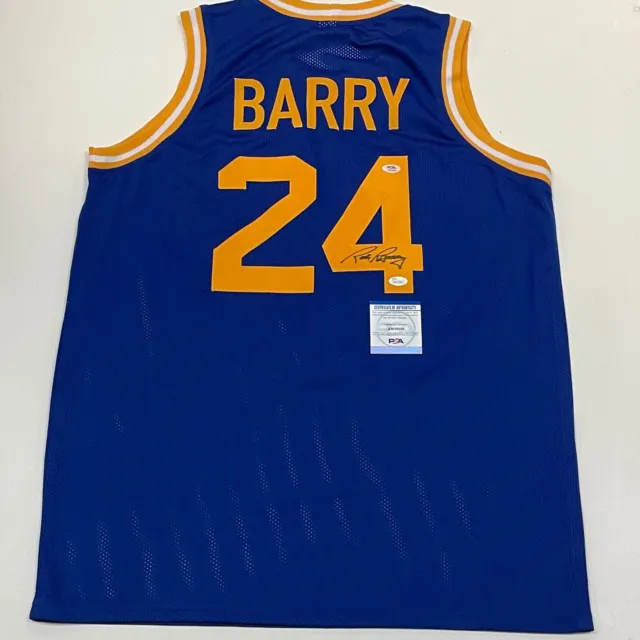 RICK BARRY signed jersey PSA/DNA Golden State Warriors Autographed