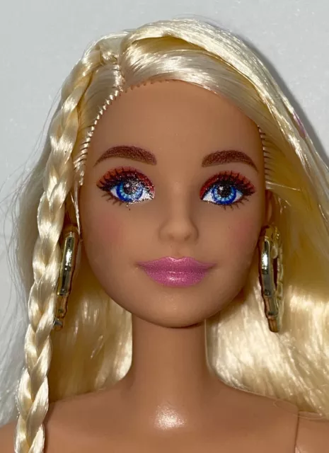 Barbie Extra Nude Articulated Doll Blonde Hair Blue Eyes Closed