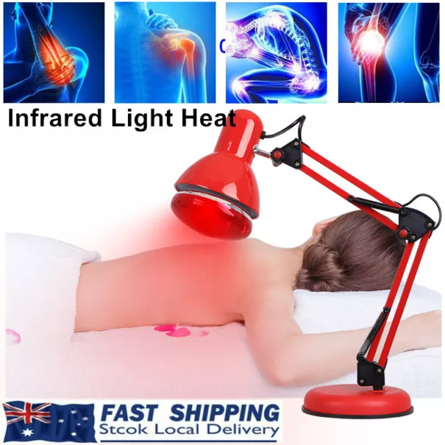 Infrared Red Heat Light Therapeutic Therapy Lamp Pain Relief Floor Stand 220V