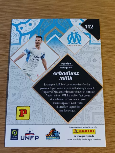 Panini Fc Football Cards Premium Arkadiusz Milik Marseille #112 Special Card 2
