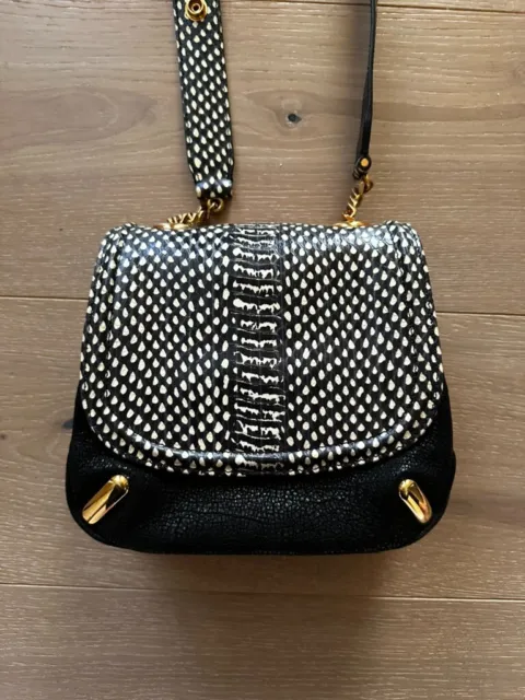 EMPORIO ARMANI PRINTED Leather Shoulder Bag with Gold Detail $99.00 ...