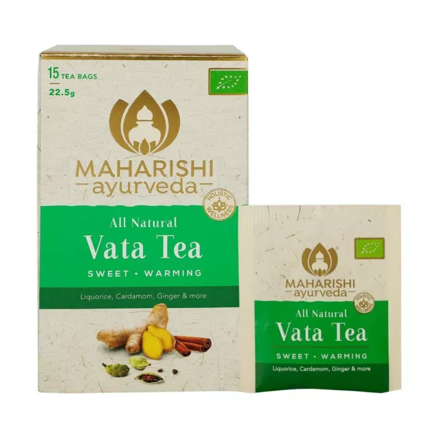 Maharishi Ayurveda Thé Vata Bio - 15 sachets de thé. Lot de 2 - LIVRAISON...