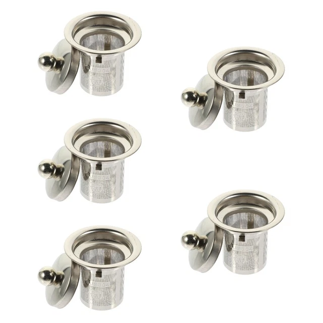 5 piezas Colador de té de acero inoxidable Inserto Infusor de té Accesorios Filtro de té