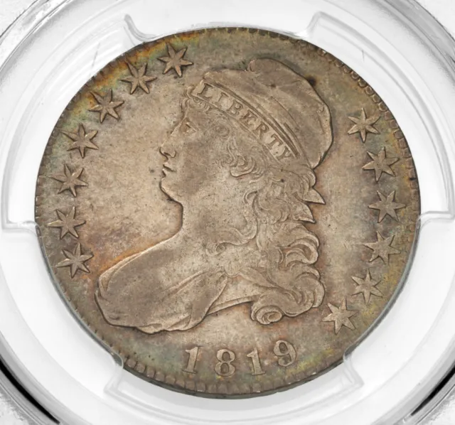 1819 50C Argent Mancheron Buste Demi Dollar Classé Par PCGS As VF Détails ( 3