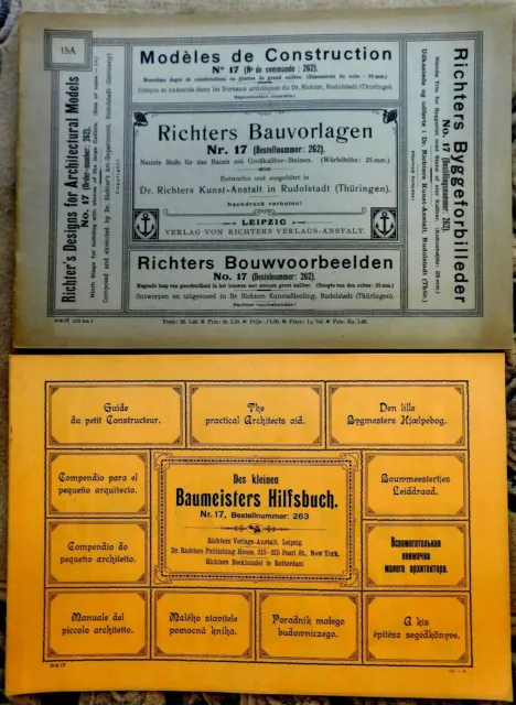 Richters Anker Bauvorlagen -No17 und Hilfsbuch für No.17 Kunst. Rudolst. Leipz