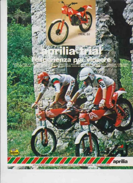 advertising Pubblicità MOTO APRILIA TRIAL 50   1981-MOTOITALIANE TRIAL EPOCA