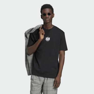 T-Shirt Maglia Uomo Adidas Originals Gn3548 Loungewear Adicolor 3D Trefoil Nero