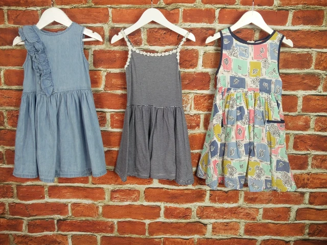 Girl Bundle Age 3-4 Years J Lewis Next T-Shirt Sundress Light Denim Stripe 104Cm