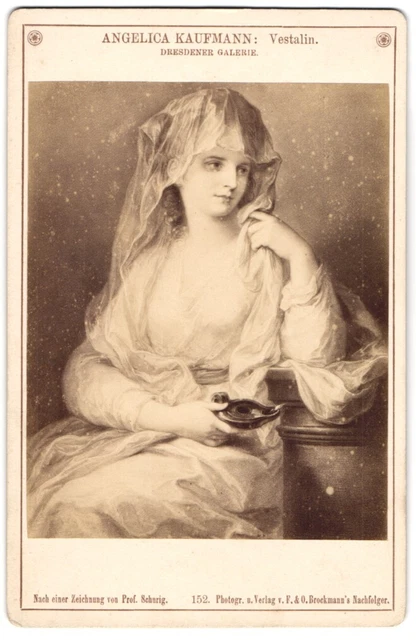 Fotografie F. & O. Brockmann´s Nachf., Vestalin nach Gemälde von Angelica Kaufm