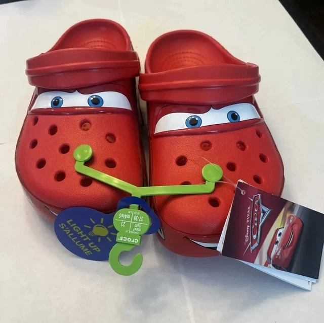 CROCS LIGHTNING MCQUEEN Cars Disney Pixar Light Up Clog Mens size M5/W7
