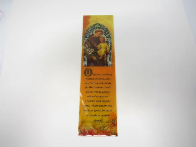Vintage Christian Bookmark St. Anthony