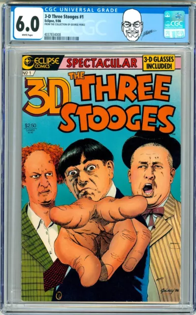 George Perez Pedigree Collection ~ CGC 6.0 3-D Three Stooges #1 Moe Larry Curly