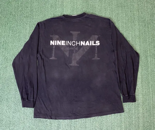 vintage Nine Inch Nails NIN Long sleeve Shirt 1991 Pretty Hate Machine XL