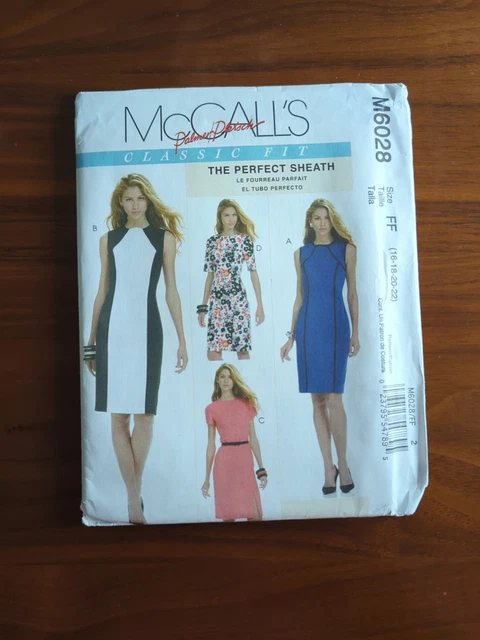 NEW MCCALLS 6028 Fitted Sheath Dress Misses Sewing Pattern Size 16-22 UNCUT  $8.00 - PicClick
