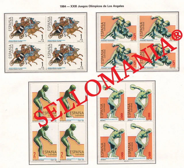 1984 JUEGOS OLIMPICOS Los Angeles Olympic Games Disk 2768 / 71 ** Mnh
