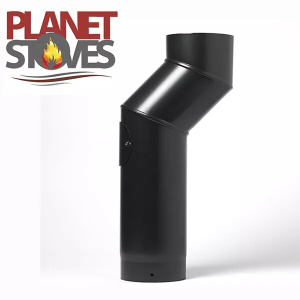 Vitreous Enamelled Stove Pipe Black For Wood/Multifuel Stoves 4" 5" 6" 7" 8"