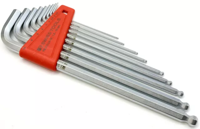 PB SWISS TOOLS 212 LH-10 Sechskant Stiftschlüssel, lang, mit Kugelkopf, verchrom