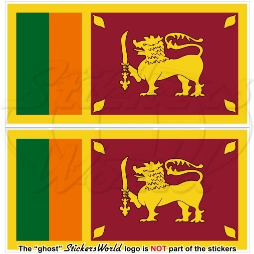 SRI LANKA FLAG Ceylon Sri Lankan 110mm (4,3") Vinyl Bumper Stickers