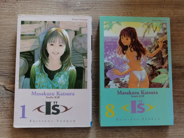 Lot 2 MANGA MASAKAZU KATSURA IS I''S VOL 1 et 8 tonkam studio k2r