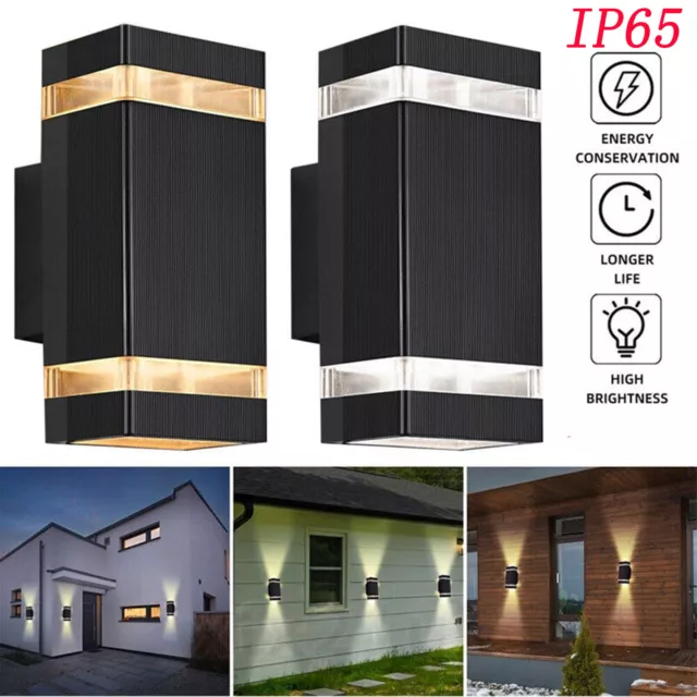 Waterproof LED Wall Light Modern Up Down Garden Porch Sconce Lamp Indoor/Outdoor