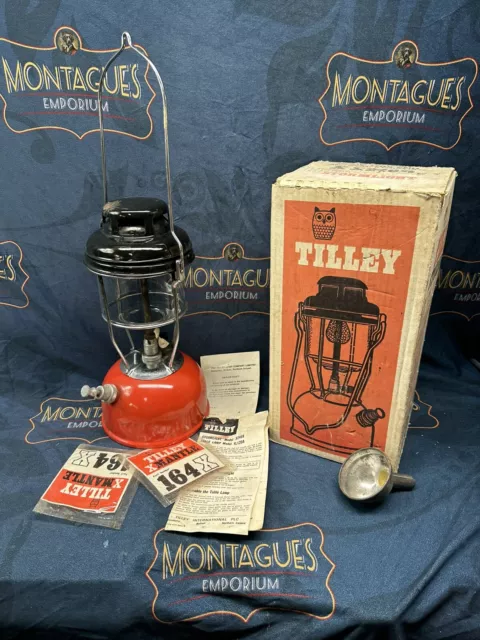 Tilley Lamp X246B Funnel & spare Mantles With Box And Instructions