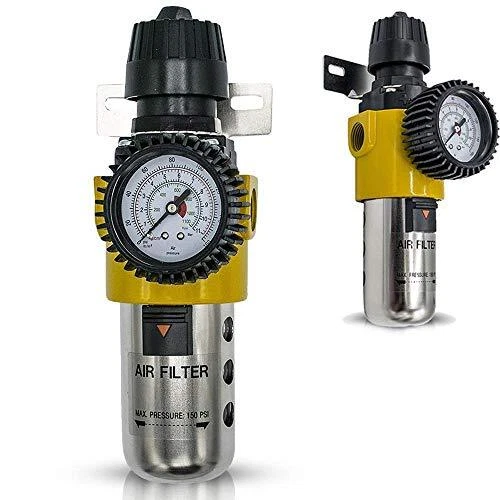 Air Compressor Filter Regulator, ½ Inch 160 PSI Compressed Air Dryer AS209