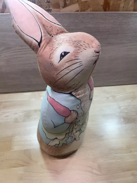 Beatrix Potter Peter Rabbit 1991 Doorstop Nursery The Toy Works Vintage 17” Tall