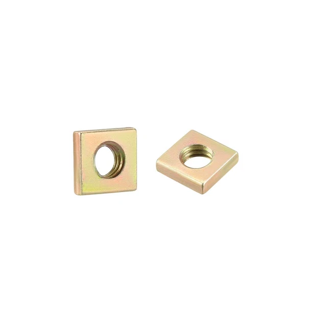 Square Nuts, M4X7Mmx2Mm Yellow Zinc Plated Metric Coarse Thread Assortment Kit,