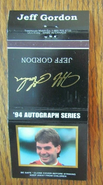 Nascar Racing Car Driver Jeff Gordon Matchbook Cover Empty 1994 Matchcover -D4