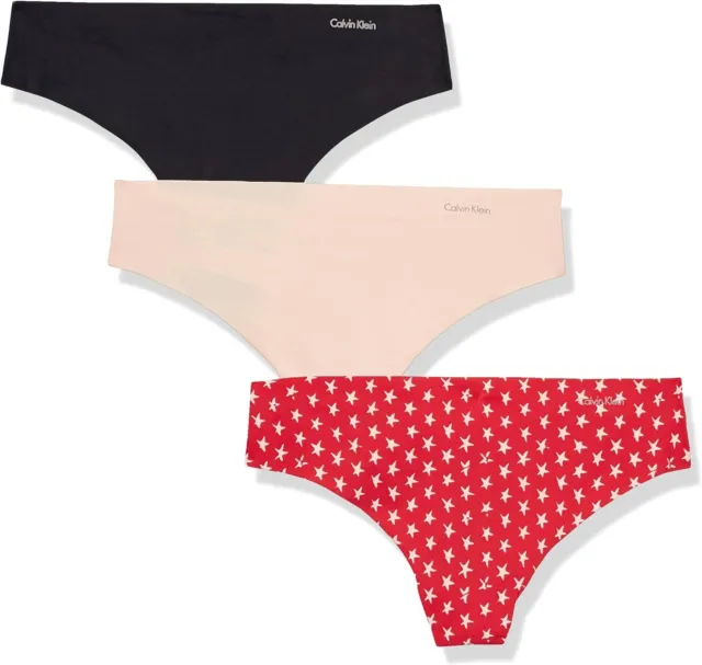 Calvin Klein 3PC women's Mix and Match Thong Panties ,Size: Large