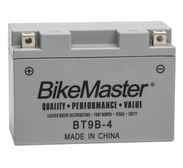 BikeMaster High-Performance+ Maintenance Free Batteries BT9B-4 Battery HT9B-BS