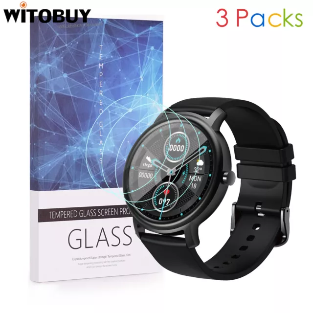 For Mibro Air Smartwatch 9H Hardness Tempered Glass Screen Protector 3 Packs