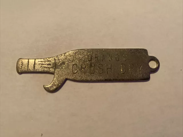 RARE EARLIEST 1910s STRAIGHT SIDE ORANGE CRUSH DRY SODA BOTTLE OPENER