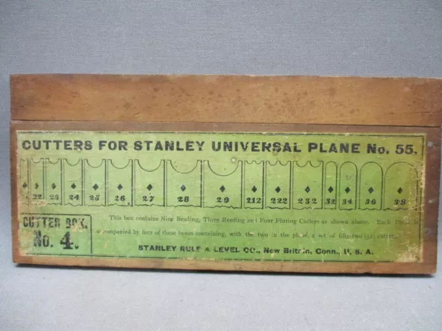 Cutter Box No. 4 for Stanley Universal Plane 55 in Original Box Complete