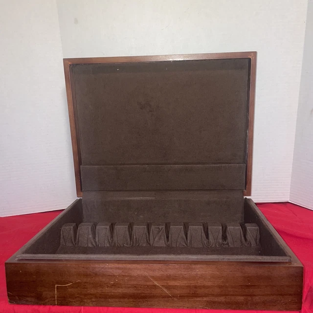 Organizador de pecho de almacenamiento de vajilla plana vintage - Ver fotos - rayado