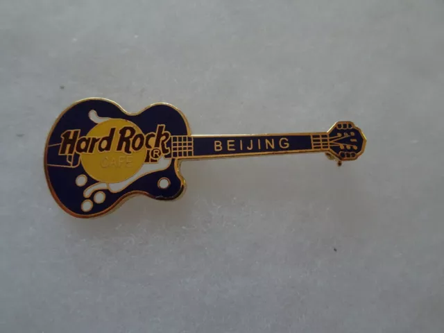 Hard Rock Cafe pin Beijing Blue Gibson Byrdland Guitar