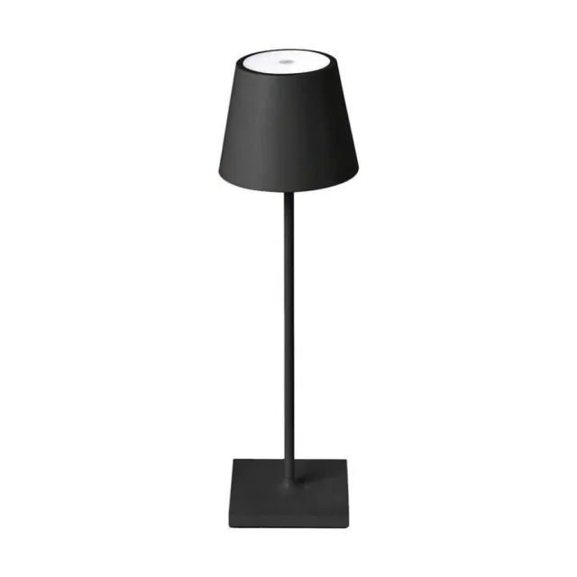 Lampada Touch da Tavolo Led Ricaricabile tipo poldina Luce Dimmerabile nera