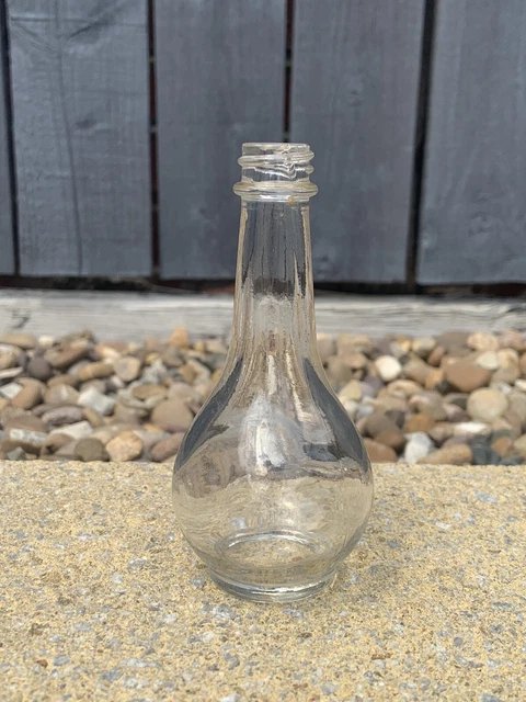 Vintage Round Poison Bottle Or Genie Glass Bottle