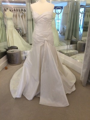 NUOVO abito da sposa Pronovias taglia 14 PO 91826 Avorio Taffetà 